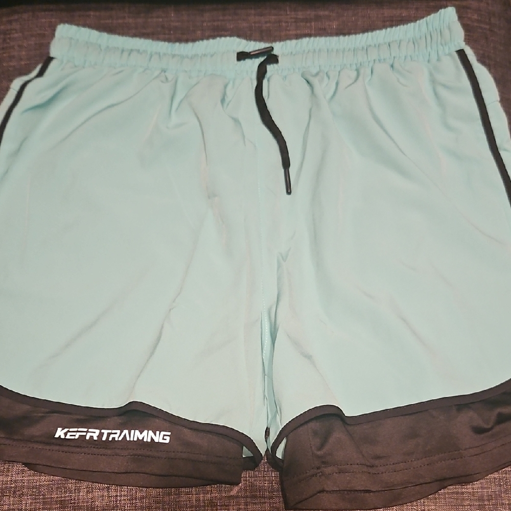 SHEIN Womens Green and Black Shorts